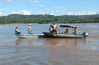 Marinha do Brasil em uma das fiscalizações de rotina no rio Coxim (Foto: Divulgação)