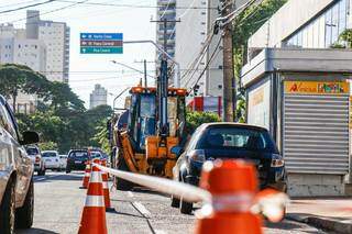 Na Marechal Rondon, a faixa já indicava a restrição que será comum nos próximos meses (Foto: Henrique Kawaminami)