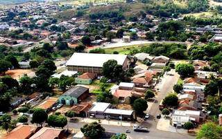Vista aérea de Camapuã. (Foto: ReproduçãFacebook/Prefeitura de Camapuã)