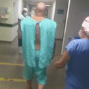 Separados por 3 andares, marido tira oxigênio e foge para ver esposa com covid