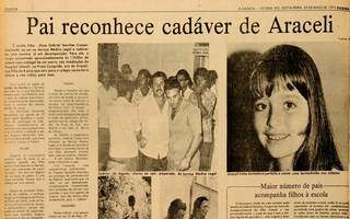 JHá 48 anos, jornal fala da história da menina Araceli Cabrera Crespo, morta após abuso sexual. (Foto: Reprodução)