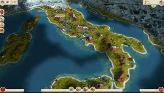 Total War: Rome Remastered apresenta logo no menu inicial algumas modalidades de jogo.
