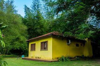 Casa amarela que Letícia abre as portas para seus convidados. (Foto: Arquivo Pessoal)