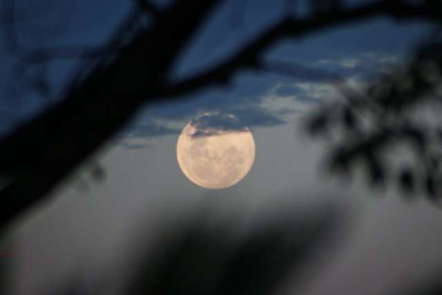 P&ocirc;r do sol deixa de ser estrela e superlua surge no fim de tarde da Capital