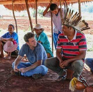 Eduardo Moreira ficou sete dias com indígenas em Dourados em novembro de 2019 e hoje faz campanha para a comunidade (Foto Instagram)
