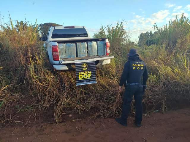 Camionete roubada &eacute; interceptada com 1,4 tonelada de maconha em Dourados