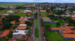 Município de Maracaju, com pouco mais de 32 mil habitantes, visto do alto (Foto: Chico Ribeiro)