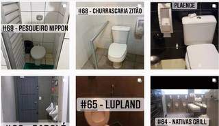 No Instagram, avaliações são feitas em banheiros públicos e privados. (Foto: Reprodução Instagram Cagando Bacana)