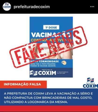 &quot;An&uacute;ncio fake&quot; sobre tamanho do p&ecirc;nis e vacina&ccedil;&atilde;o causa revolta 