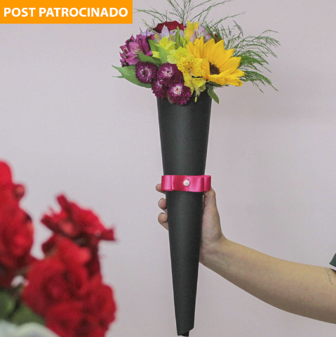 Cone de flores é sucesso de vendas para o Dia dos Namorados