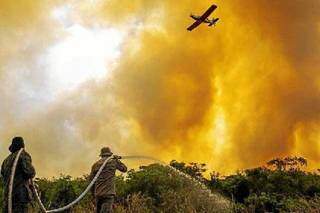 Aeronaves foram usadas como apoio ao trabalho de combate aos incêndios no Pantanal, em 2019 e 2020 (Foto/Arquivo)