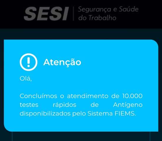 Fiems encerra drive-trhu de testagem para covid-19