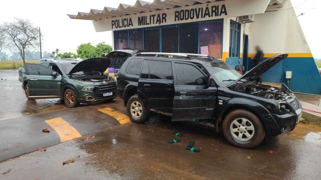 Fiat Toro e Pajero interceptadas em rodovia levavam 3 toneladas de maconha