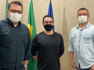 Da esquerda para a direita, Alan Guedes, Waldno Lucena e Edvan Marques (Foto: Divulgação/Assecom)