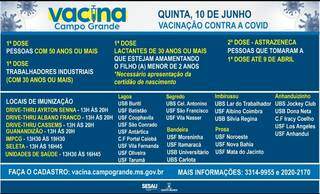 Capital abre vacina&ccedil;&atilde;o contra covid para novo p&uacute;blico nesta quinta-feira