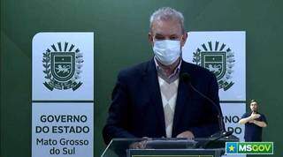 Secretário estadual de saúde, Geraldo Resende, durante live extraordinária para a apresentação do novo prosseguir (Foto: Reprodução)
