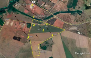 Área, demarcada em amarelo, é vizinha ao atual aterro de Campo Grande (Foto: Reprodução)