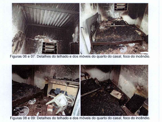 Quarto, segundo fotografia anexada ao processo, foi destruído pelo fogo (Foto: reprodução/processo) 