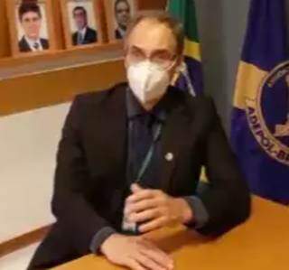 Rodolfo Queiroz Laterza, presidente da associação nacional dos delegados, em vídeo sobre episódio ocorrido em MS. (Foto: Reprodução de vídeo)
