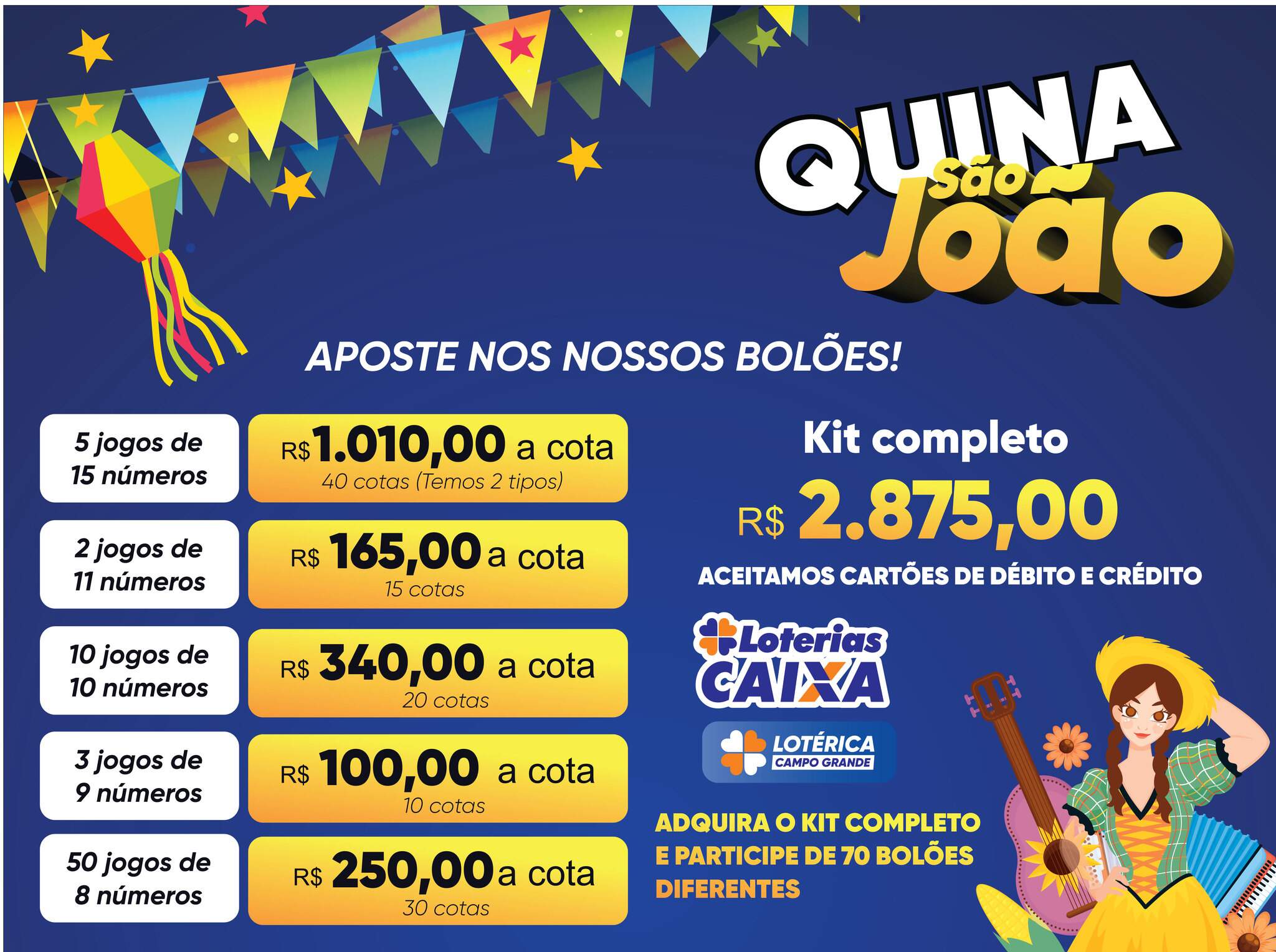 Quina: Aposte Online em nossos Bolões