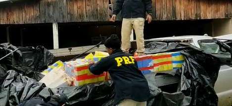 Traficante abandona caminhonete roubada com 2,6 toneladas de maconha e haxixe 