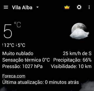 Em outra postagem, termômetro marca 5ºC na Vila Alba. (Foto: Reprodução)
