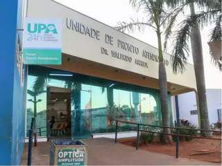 Sede da UPA Coronel Antonino, em Campo Grande. (Foto: Henrique Kawaminami)