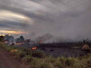 Área de pastagem devastada pelo fogo. (Foto: Divulgação) 