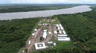 Local onde será construída a ponte sobre o Rio Paraguai. (Foto: Divulgação | Governo de MS)