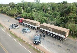 Equipes durante uma das apreensões da operação &#34;Narcos&#34; em Mato Grosso do Sul. (Foto: Divulgação)