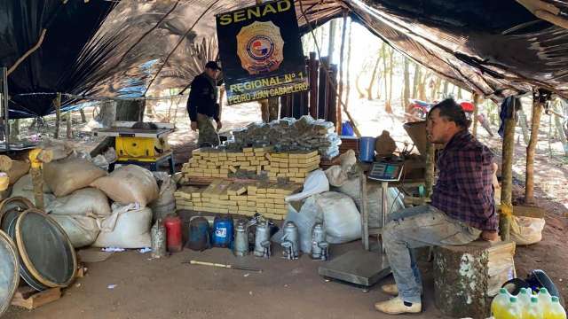 Pol&iacute;cia paraguaia destr&oacute;i 5 planta&ccedil;&otilde;es, acampamentos e 7,4 toneladas de maconha 