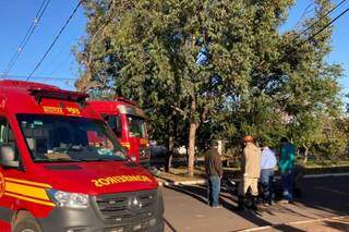 Motociclista foi socorrido por Bombeiros e levado para UPA Coronel Antonino (Foto: Mariely Barros)