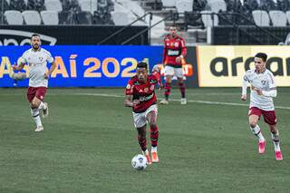 Bruno Henrique durante jogo entre Flamengo e Fluminense, partida valida pela nona rodada do Campeonato Brasileiro 2021, na Neo Química Arena, zona leste da cidade de Sao Paulo. (Foto: Estadão Conteúdo) 