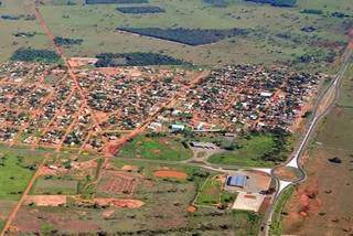 Vista aérea de Nova Casa Verde, um dos principais distritos de Mato Grosso do Sul (Foto: Divulgação)