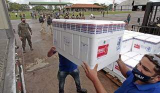Remessa de vacina contra covid já enviada a Mato Grosso do Sul este mês (Foto/Divulgação)