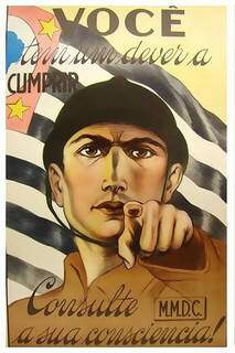 Cartaz revolucionário que convocava civis para a revolução. (Foto: Repródução Wikipédia)