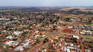 Vista aérea de Sidrolândia. (Foto: Divulgação/Sanesul)