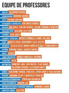 Lista de professores do Colégio Refferencial (Foto: Divulgação)