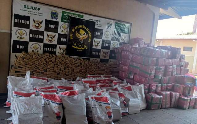 DOF apreende 6,2 toneladas de droga em caminh&atilde;o na MS-270