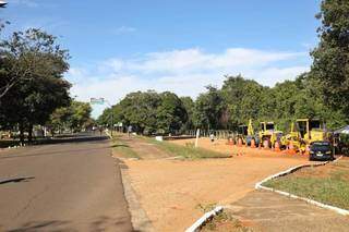 Mais um trecho &eacute; interditado para obra no Parque dos Poderes