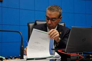 Deputado Paulo Corrêa durante sessão da Assembleia Legislativa (Foto: Luciana Nassar/ALEMS/Divulgação)