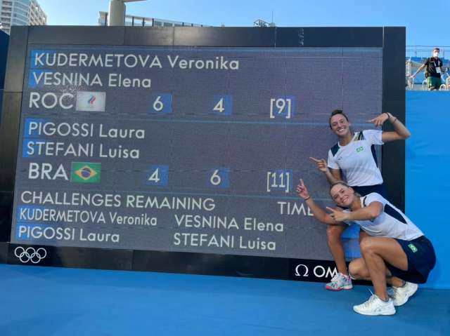 Dupla brasileira conquista medalha de bronze no t&ecirc;nis feminino 