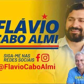 Imagem mantida por Flavio no WhatsApp de Almi e o novo nome político dele, com clara referência ao pai. (Foto: Reprodução)