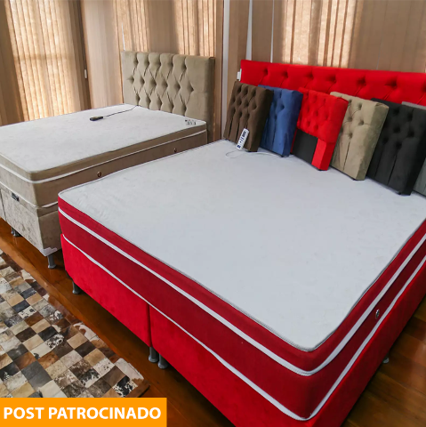 Presentão dos pais é dormir em colchão massagem com box ou cabeceira a R$ 1.890