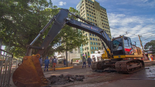 Obras do Reviva Centro fecham trechos de vias importantes de Campo Grande. (Foto: Divulgação/PMCG)
