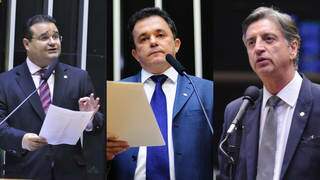 Da esquerda para a direita, Fábio Trad, Vander Loubet e Dagoberto Nogueira. (Fotos: Divulgação/Câmara dos Deputados)