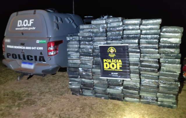 Policiais do DOF apreendem mais de uma tonelada de maconha em assentamento rural