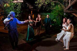 Apresentação de danças árabes foi uma das surpresas na festa. (Foto: Celso Magalhães)