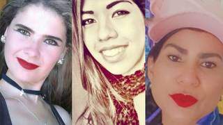 Filipa, Laís e Elisiane foram assassinadas em circunstâncias parecidas, num intervalo de 15 dias. (Fotos: Reprodução das redes sociais)