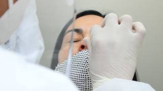 Teste rápido de antígeno também é feito por coleta nasal (Foto: Divulgação | PMCG)